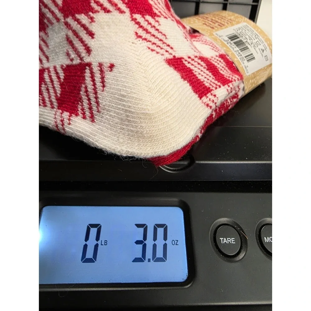 Muk‎ Luks Womens Crew Socks 2 Pack Red White Fair Isle Plaid OSFM 2200011-601